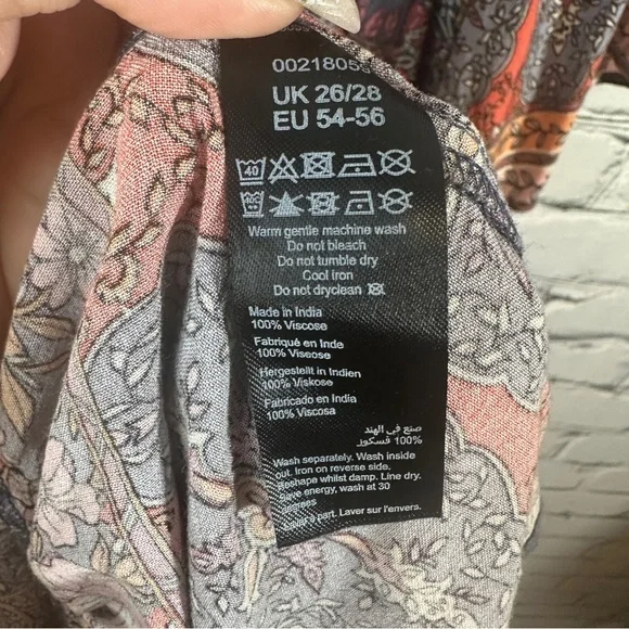 Aveology Floral Earth Angel Maxi Dress 22/24 Flare Sleeve Boho Southwestern - Picture 9 of 13